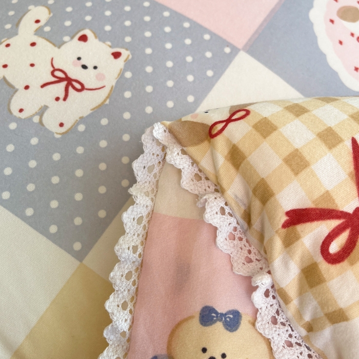 91家纺网 家纺一手货源 找家纺 大彩家居针织棉夏被子被芯春秋被冬被空调被夏凉被儿童被 蛋糕小熊