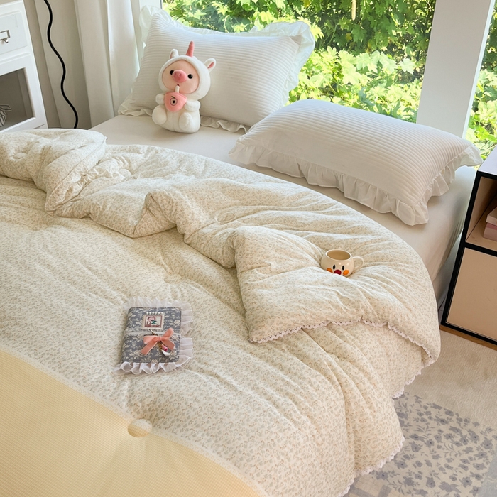 91家纺网 家纺一手货源 找家纺 大彩家居针织棉夏被子被芯春秋被冬被空调被夏凉被儿童被 格小花