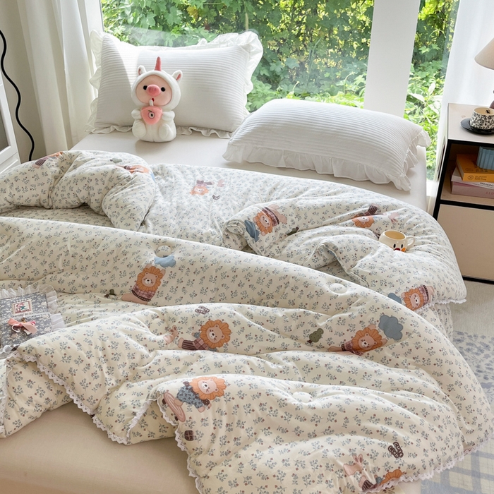 91家纺网 家纺一手货源 找家纺 大彩家居针织棉夏被子被芯春秋被冬被空调被夏凉被儿童被 可爱小狮子