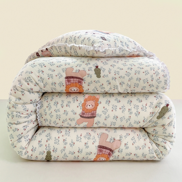 91家纺网 家纺一手货源 找家纺 大彩家居针织棉夏被子被芯春秋被冬被空调被夏凉被儿童被 可爱小狮子