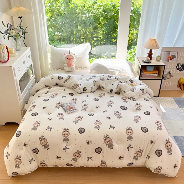 大彩家居針織棉夏被子被芯春秋被冬被空調(diào)被夏涼被兒童被 千鳥布布