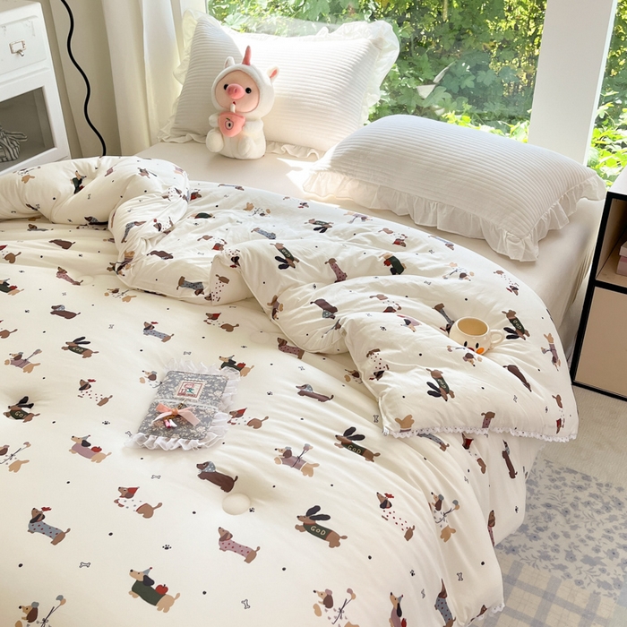 91家纺网 家纺一手货源 找家纺 大彩家居针织棉夏被子被芯春秋被冬被空调被夏凉被儿童被 气球小狗