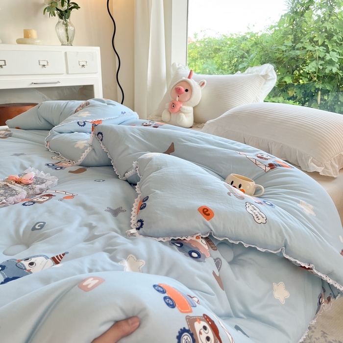 91家纺网 家纺一手货源 找家纺 大彩家居针织棉夏被子被芯春秋被冬被空调被夏凉被儿童被 挖掘小车