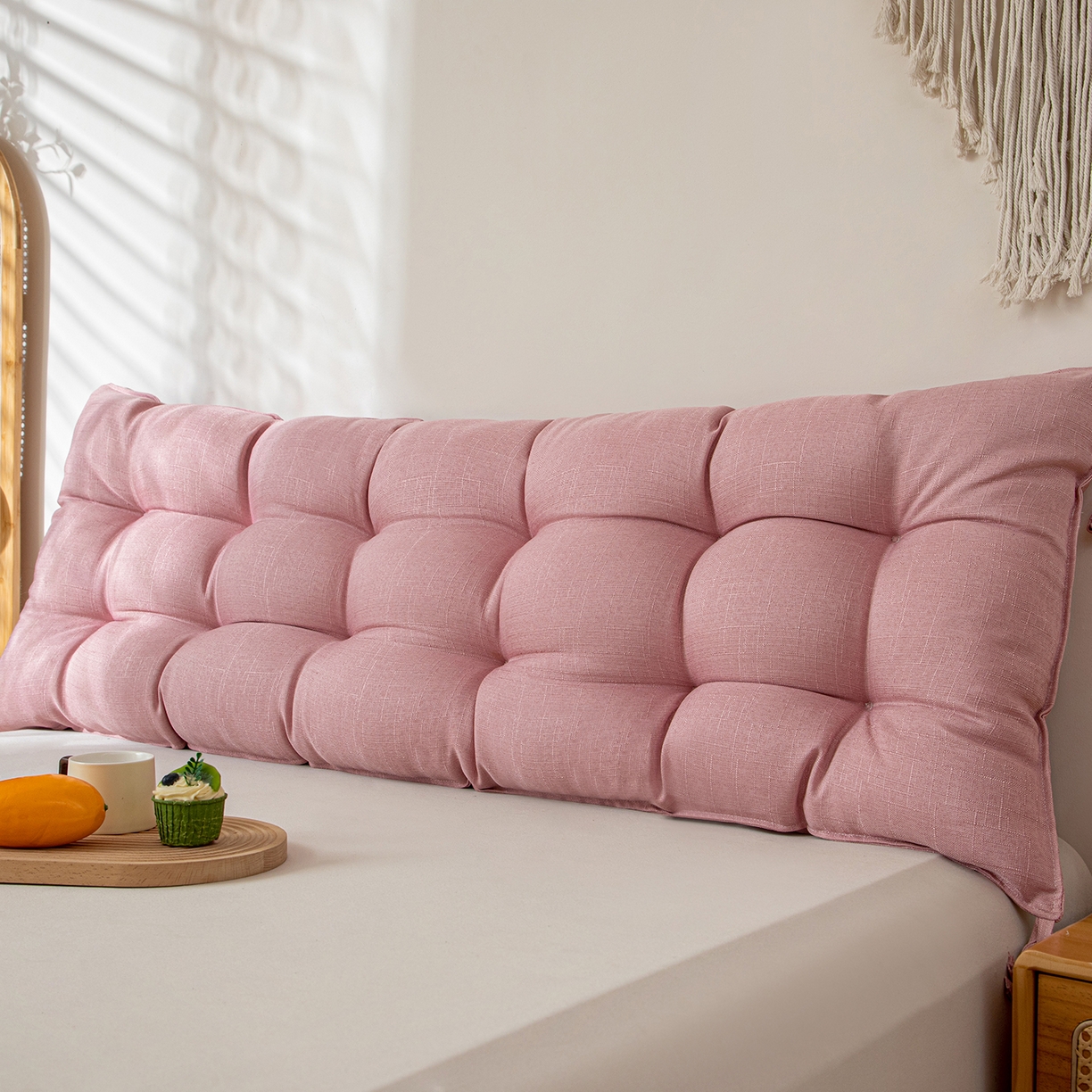 91家纺网 家纺一手货源 找家纺 （总）沐沐家纺 2026新款棉麻竹节沙发座椅垫床头靠背