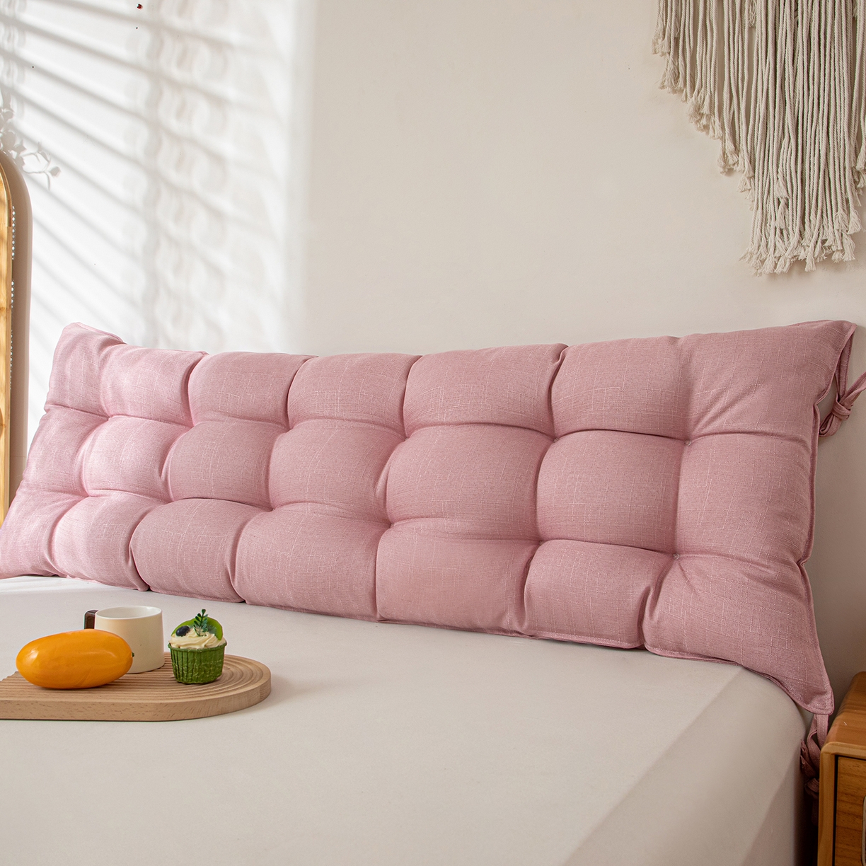 91家纺网 家纺一手货源 找家纺 （总）沐沐家纺 2026新款棉麻竹节沙发座椅垫床头靠背