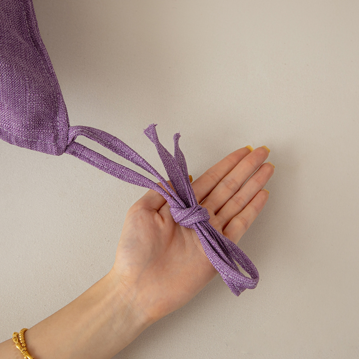 91家纺网 家纺一手货源 找家纺 沐沐家纺 2026新款棉麻竹节沙发座椅垫床头靠背 紫色