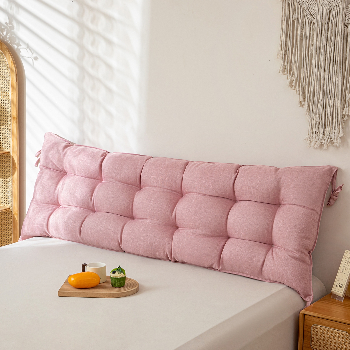 91家纺网 家纺一手货源 找家纺 （总）沐沐家纺 2026新款棉麻竹节沙发座椅垫床头靠背