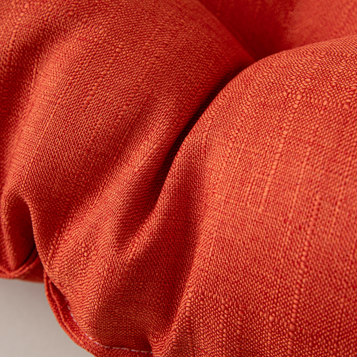 91家纺网 家纺一手货源 找家纺 沐沐家纺 2026新款棉麻竹节沙发座椅垫床头靠背 红色