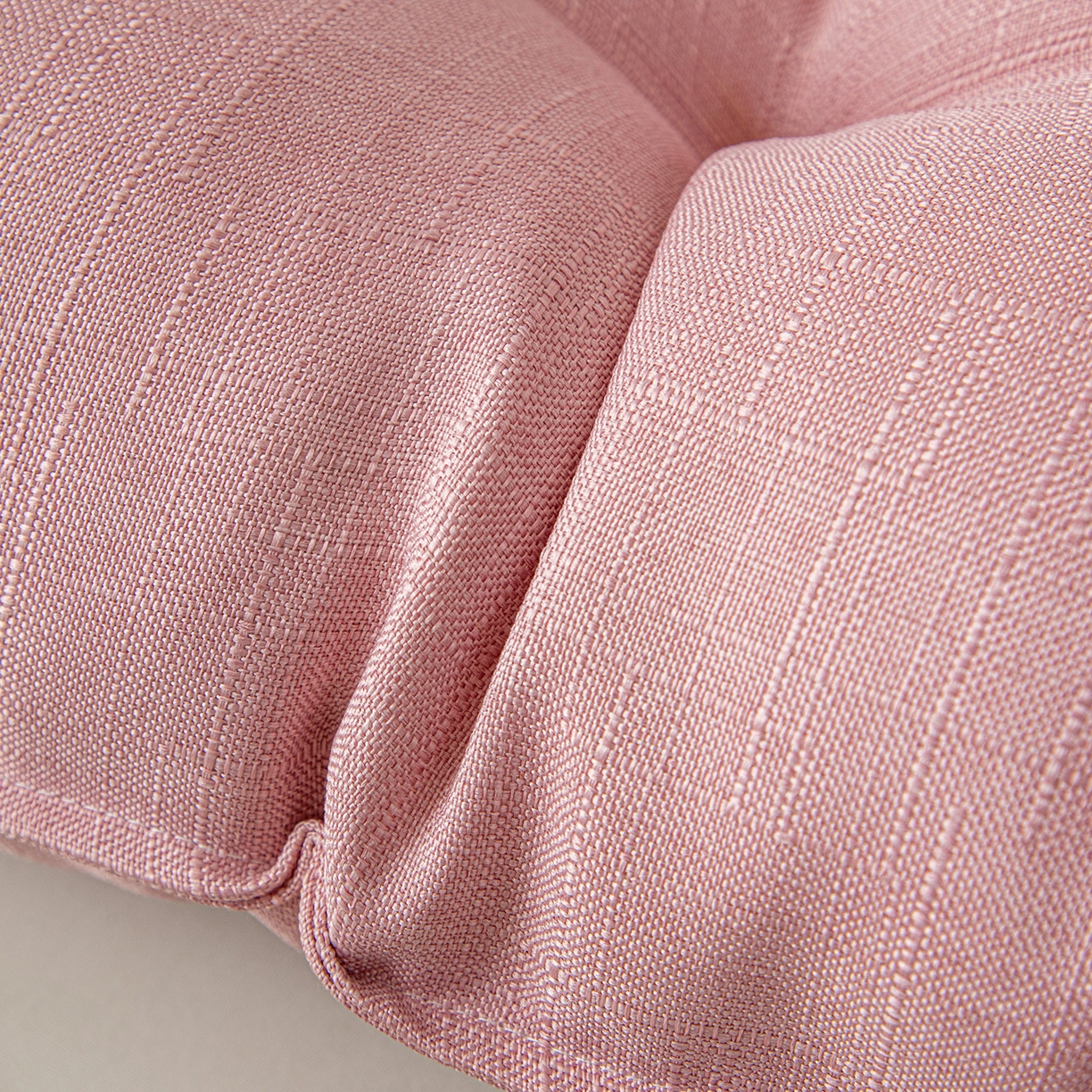 91家纺网 家纺一手货源 找家纺 沐沐家纺 2026新款棉麻竹节沙发座椅垫床头靠背 粉色