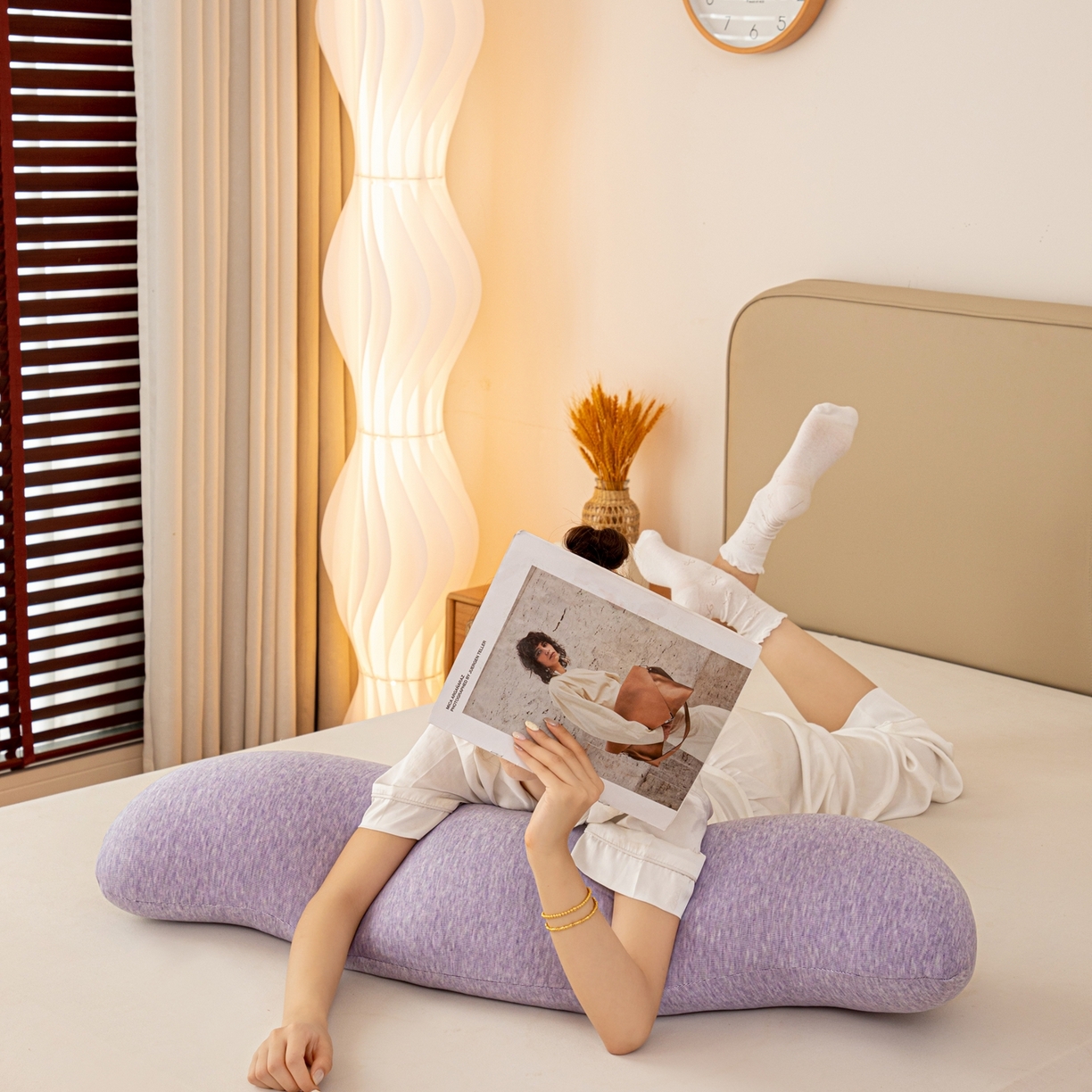 91家纺网 家纺一手货源 找家纺 沐沐家纺 2026新款深睡抱抱枕 紫色