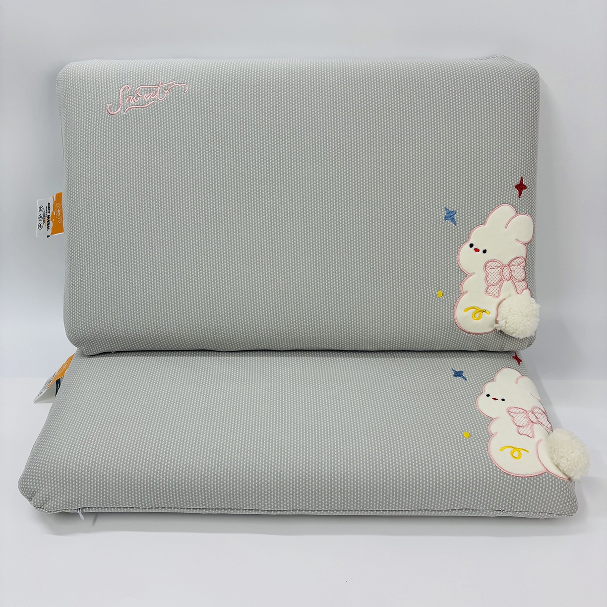 91家纺网 家纺一手货源 找家纺 （总）露函家居 2025新款儿童款蝴蝶结兔面包枕枕头枕芯