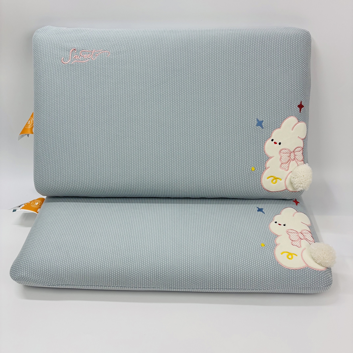 91家纺网 家纺一手货源 找家纺 （总）露函家居 2025新款儿童款蝴蝶结兔面包枕枕头枕芯