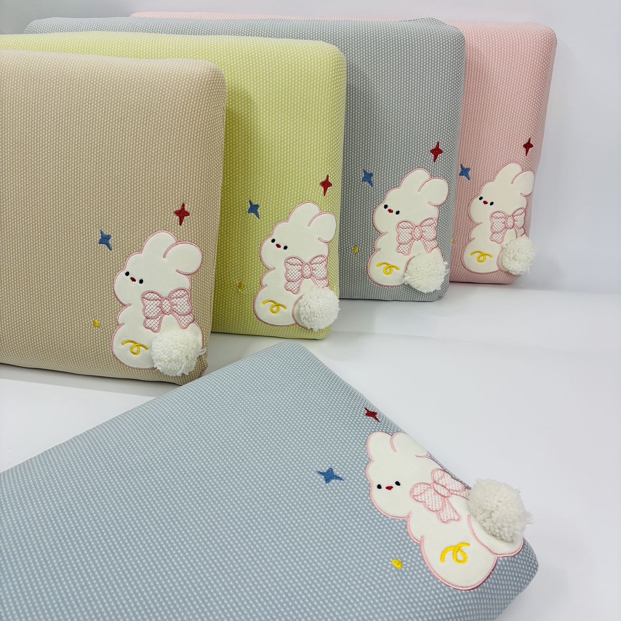 露函家居 2025新款儿童款蝴蝶结兔面包枕枕头枕芯 组合图仅供展示
