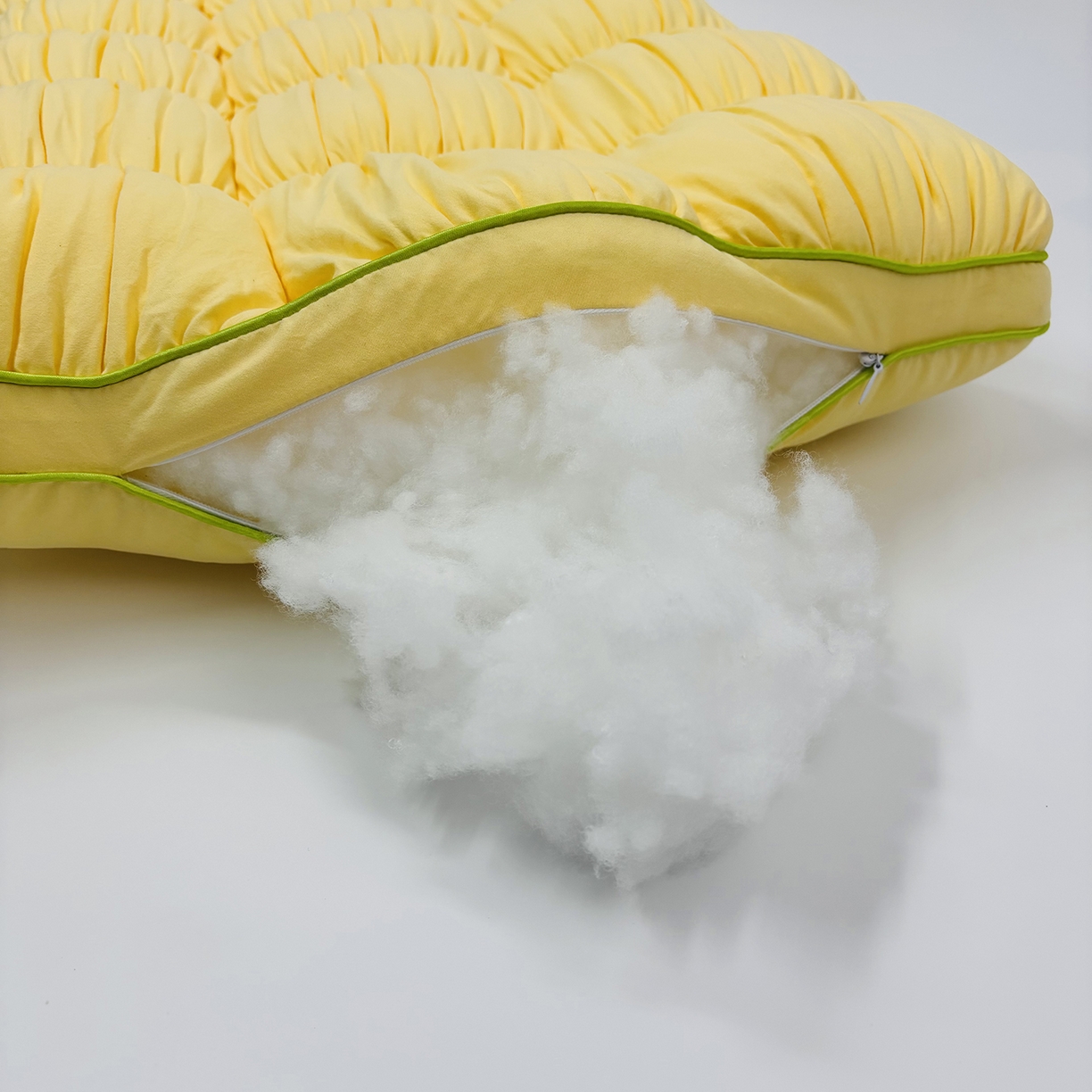 91家纺网 家纺一手货源 找家纺 露函家居 2025新款法式云朵面包枕枕头枕芯 黄色
