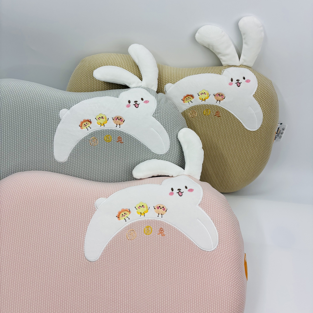 （总）露函家居 2025新款儿童款团圆兔猫肚枕枕头枕芯