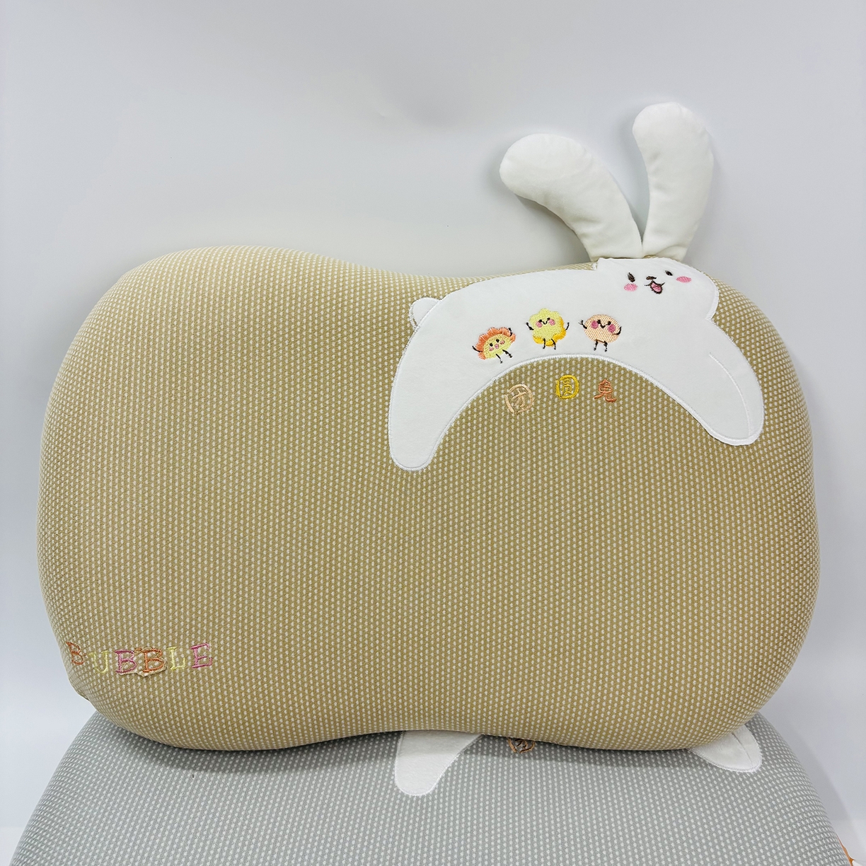 露函家居 2025新款儿童款团圆兔猫肚枕枕头枕芯 咖色