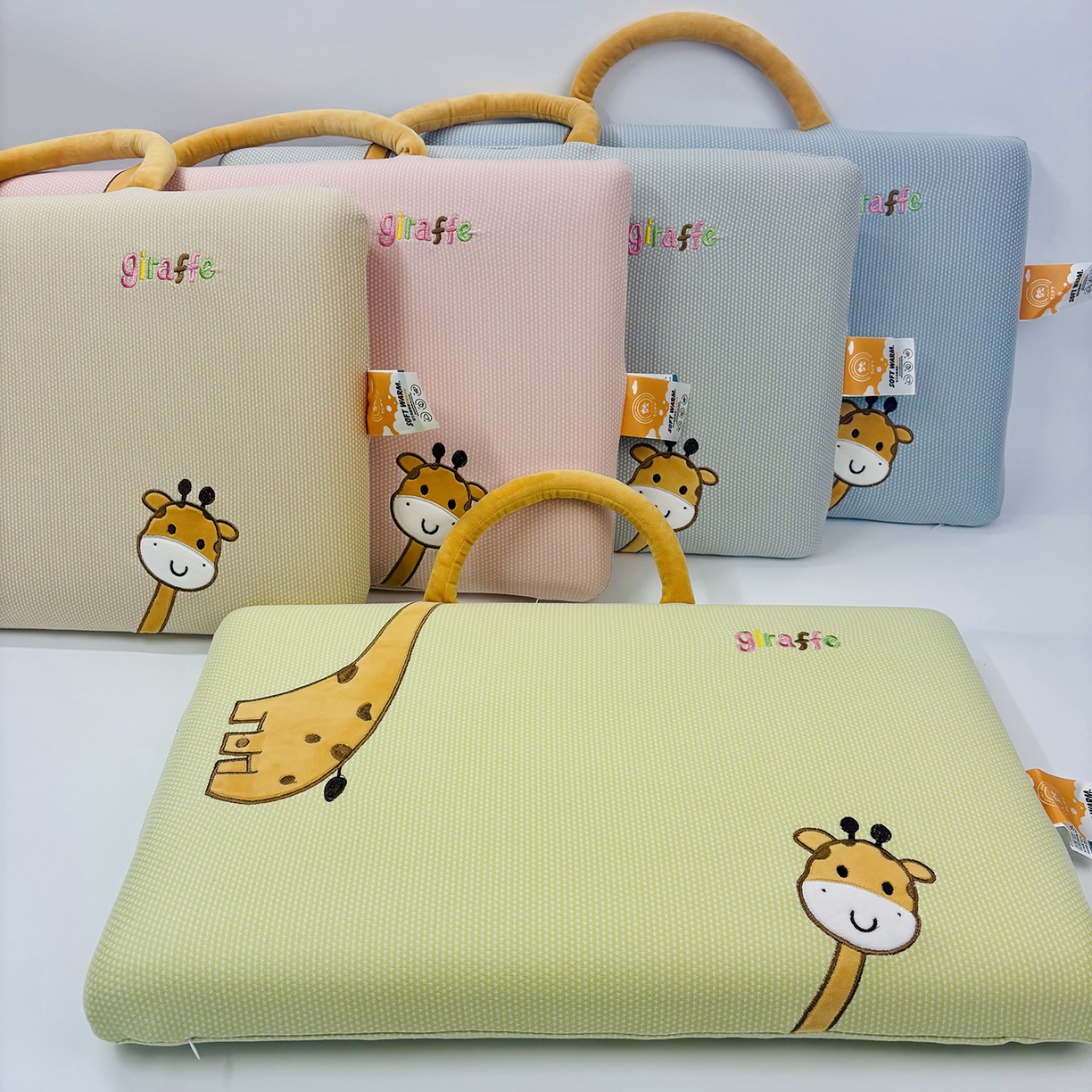 露函家居 2025新款儿童款长颈鹿面包枕枕头枕芯 咖色