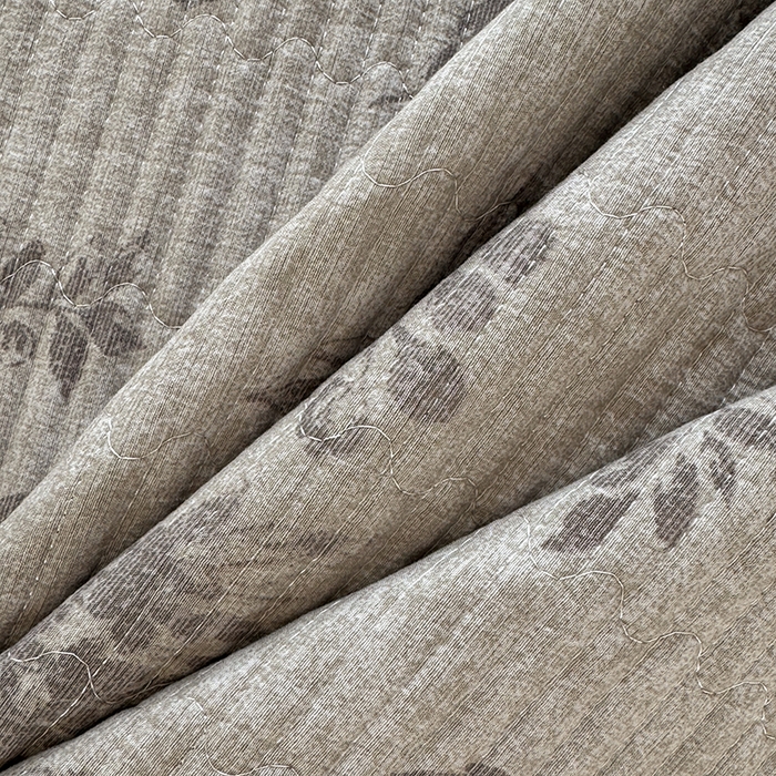 91家纺网 家纺一手货源 找家纺 卢赛尔 2025新款印花加厚原麻宝宝绒双拼保暖床盖款三件套 花眠