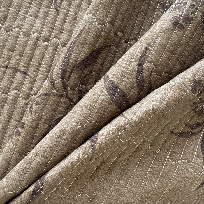 91家纺网 家纺一手货源 找家纺 卢赛尔 2025新款印花加厚原麻宝宝绒双拼保暖床盖款三件套 南栀羽