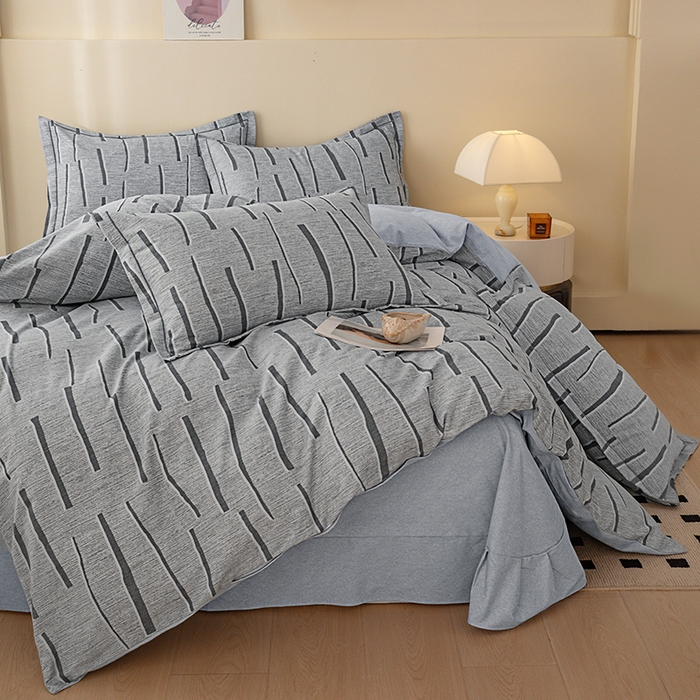 91家纺网 家纺一手货源 找家纺 博弈家纺 2025新款100%加厚全棉纯棉四件套喷气磨毛四件套-礼盒装 芳菲时光