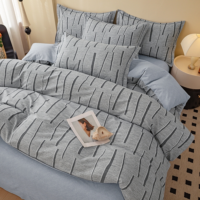 91家纺网 家纺一手货源 找家纺 博弈家纺 2025新款100%加厚全棉纯棉四件套喷气磨毛四件套-礼盒装 芳菲时光