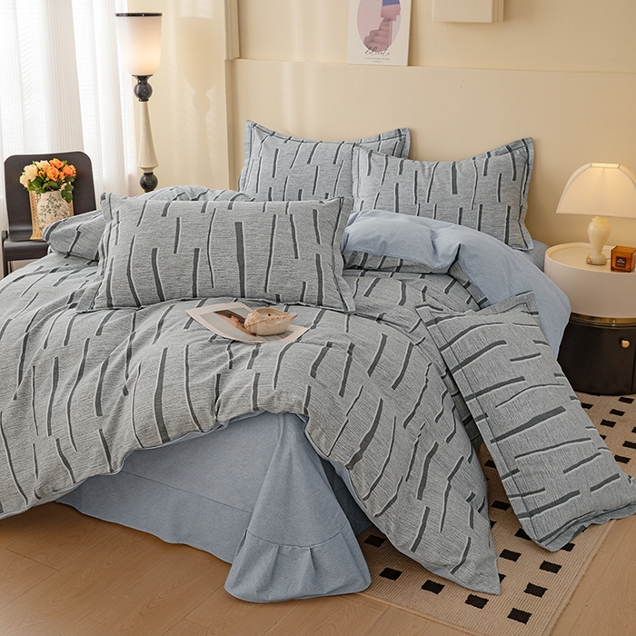 91家纺网 家纺一手货源 找家纺 博弈家纺 2025新款100%加厚全棉纯棉四件套喷气磨毛四件套-礼盒装 芳菲时光