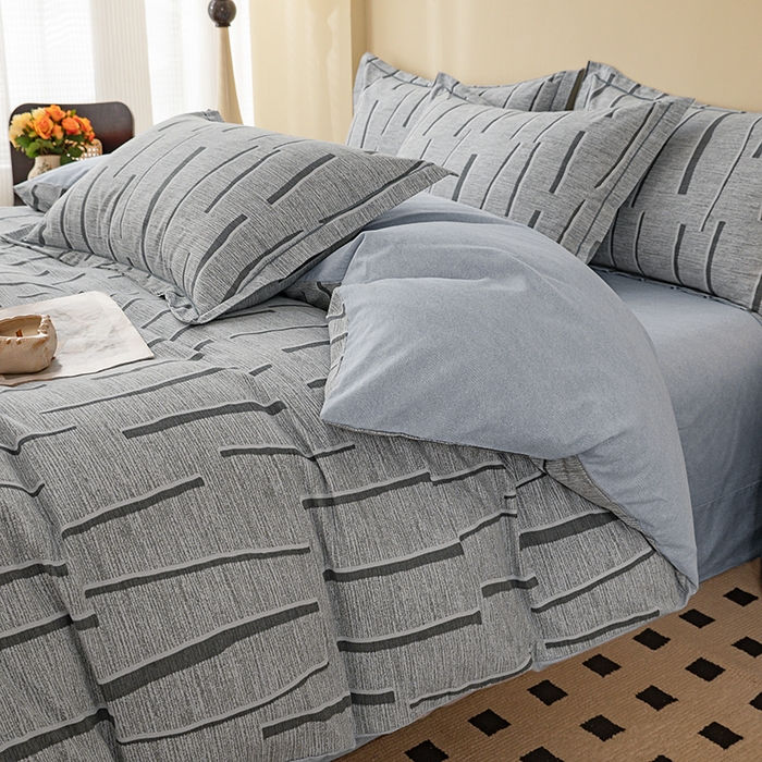 91家纺网 家纺一手货源 找家纺 博弈家纺 2025新款100%加厚全棉纯棉四件套喷气磨毛四件套-礼盒装 芳菲时光