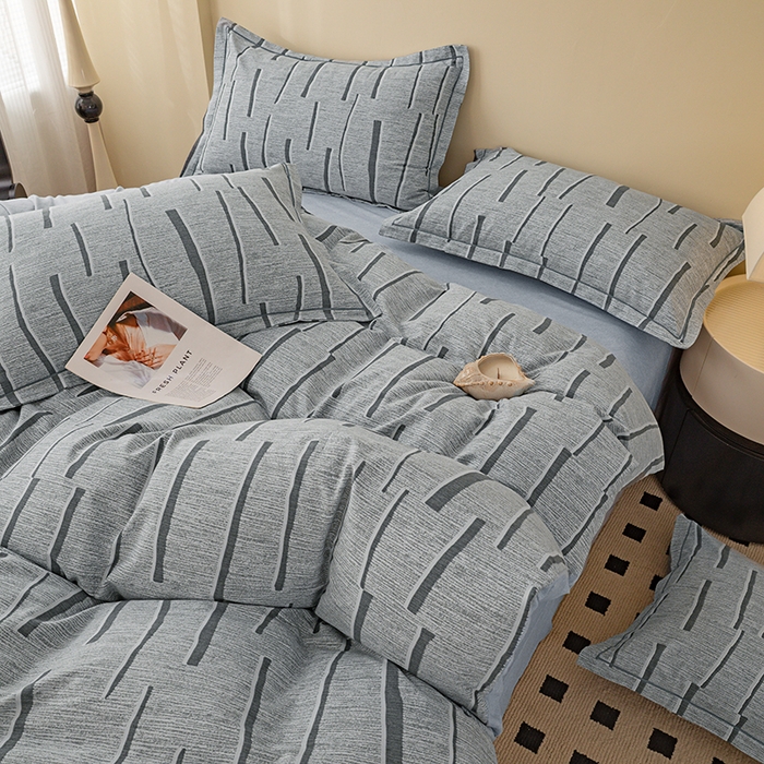 91家纺网 家纺一手货源 找家纺 博弈家纺 2025新款100%加厚全棉纯棉四件套喷气磨毛四件套-礼盒装 芳菲时光