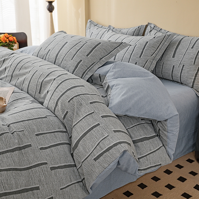 91家纺网 家纺一手货源 找家纺 博弈家纺 2025新款100%加厚全棉纯棉四件套喷气磨毛四件套-礼盒装 芳菲时光