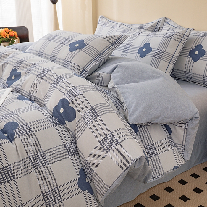 91家纺网 家纺一手货源 找家纺 博弈家纺 2025新款100%加厚全棉纯棉四件套喷气磨毛四件套-礼盒装 朝花夕拾