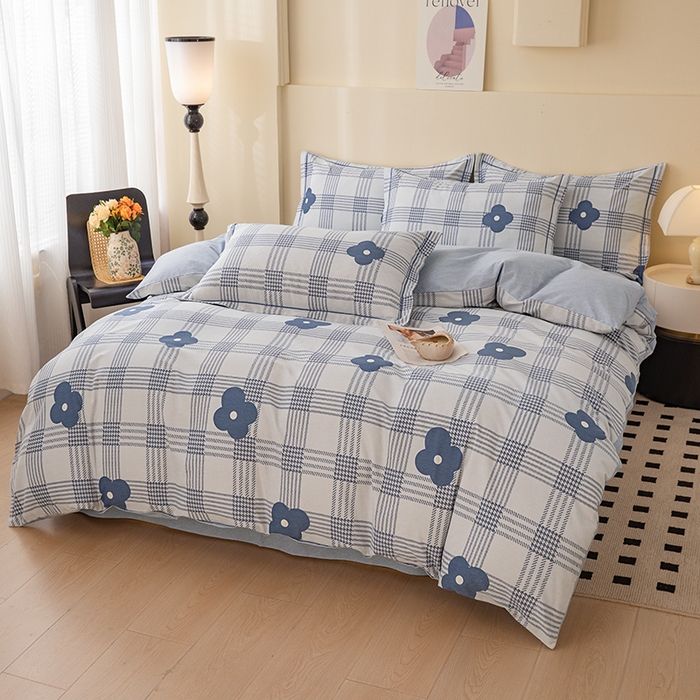 91家纺网 家纺一手货源 找家纺 博弈家纺 2025新款100%加厚全棉纯棉四件套喷气磨毛四件套-礼盒装 朝花夕拾