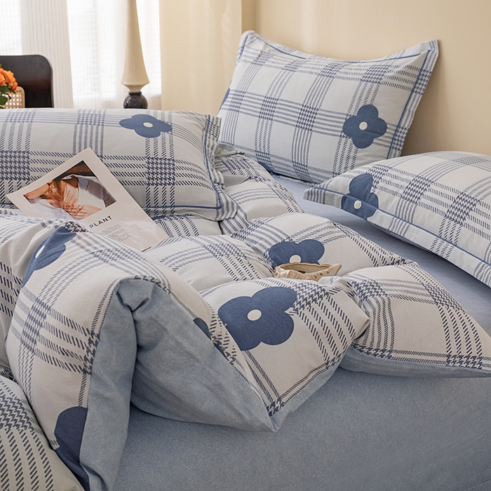 91家纺网 家纺一手货源 找家纺 博弈家纺 2025新款100%加厚全棉纯棉四件套喷气磨毛四件套-礼盒装 朝花夕拾