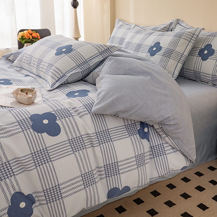 91家纺网 家纺一手货源 找家纺 博弈家纺 2025新款100%加厚全棉纯棉四件套喷气磨毛四件套-礼盒装 朝花夕拾