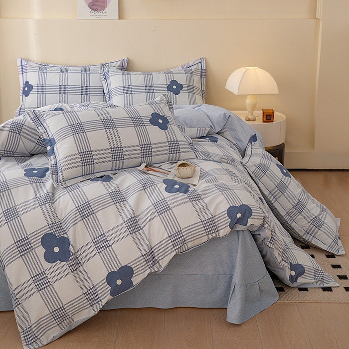 91家纺网 家纺一手货源 找家纺 博弈家纺 2025新款100%加厚全棉纯棉四件套喷气磨毛四件套-礼盒装 朝花夕拾