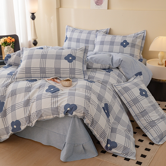 91家纺网 家纺一手货源 找家纺 博弈家纺 2025新款100%加厚全棉纯棉四件套喷气磨毛四件套-礼盒装 朝花夕拾