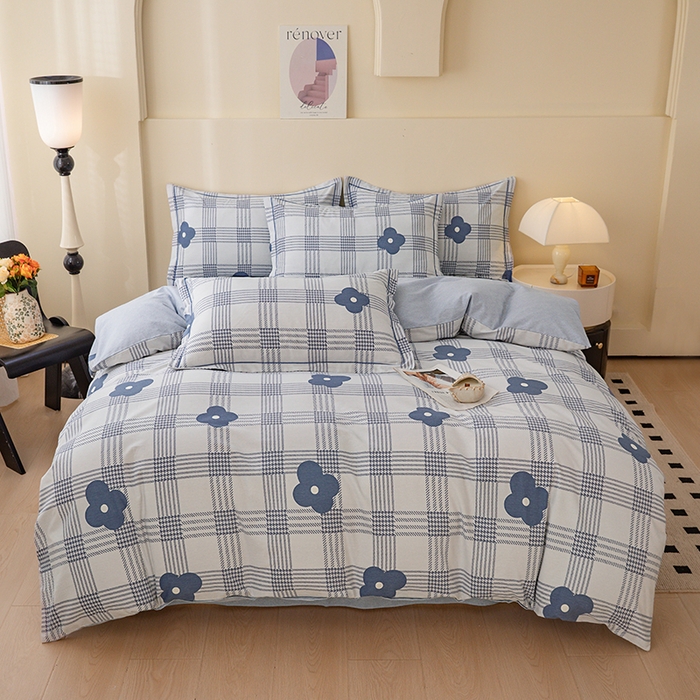 博弈家纺 2025新款100%加厚全棉纯棉四件套喷气磨毛四件套-礼盒装 朝花夕拾