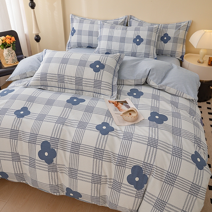 91家纺网 家纺一手货源 找家纺 博弈家纺 2025新款100%加厚全棉纯棉四件套喷气磨毛四件套-礼盒装 朝花夕拾