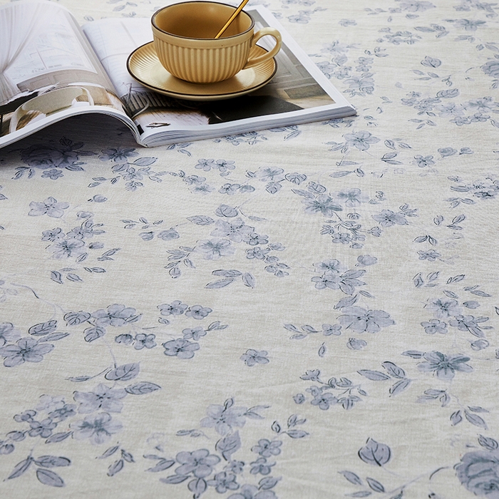 91家纺网 家纺一手货源 找家纺 卢赛尔 2025新款高克重皱皱复古原麻单床笠床笠三件套 青千雪