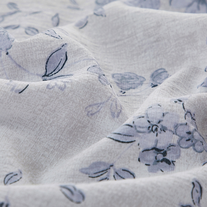 91家纺网 家纺一手货源 找家纺 卢赛尔 2025新款高克重皱皱复古原麻单床笠床笠三件套 青千雪