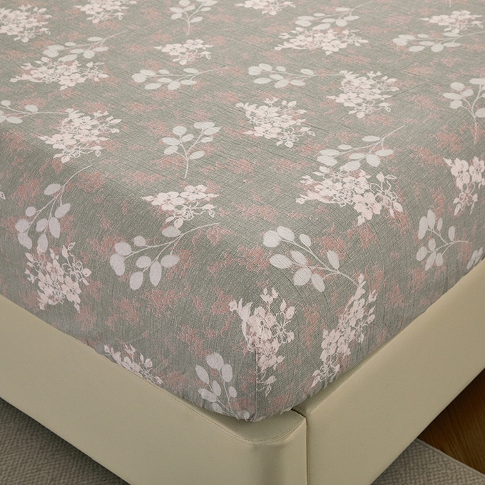 91家纺网 家纺一手货源 找家纺 卢赛尔 2025新款高克重皱皱复古原麻单床笠床笠三件套 清菡绿