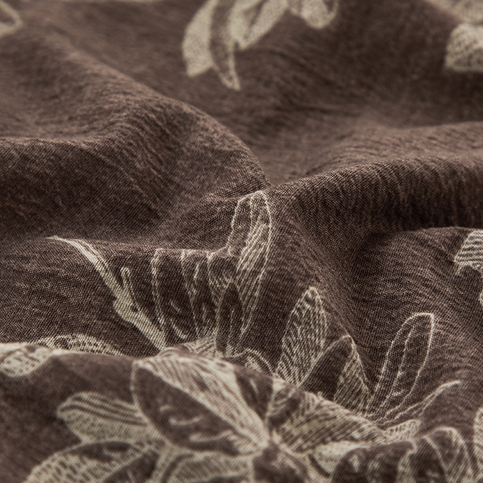 91家纺网 家纺一手货源 找家纺 卢赛尔 2025新款高克重皱皱复古原麻单床笠床笠三件套 疏影