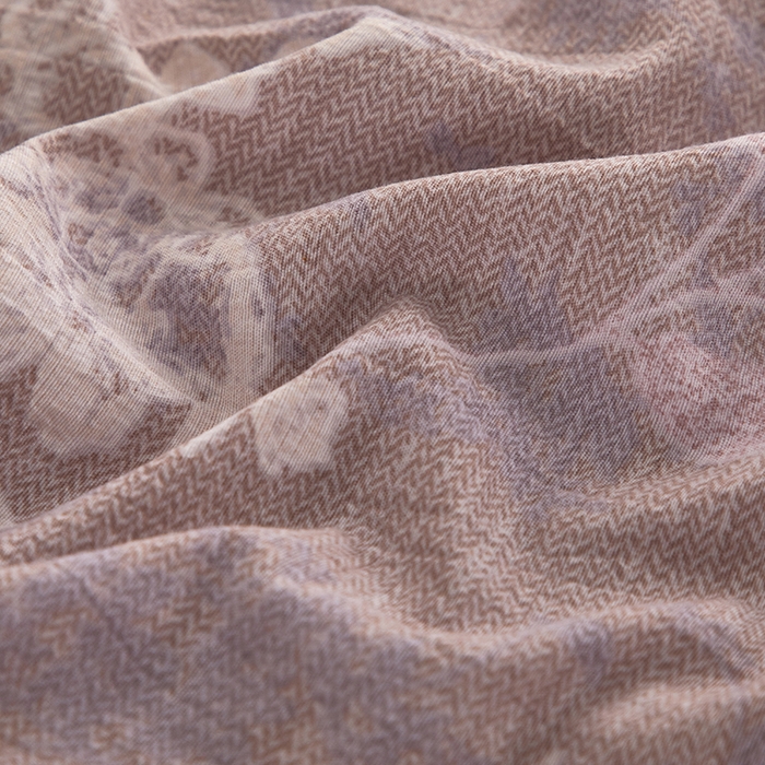 91家纺网 家纺一手货源 找家纺 卢赛尔 2025新款高克重皱皱复古原麻单床笠床笠三件套 紫苏槿