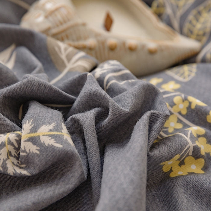 91家纺网 家纺一手货源 找家纺 博弈家纺 2025新款100%加厚全棉纯棉四件套喷气磨毛四件套-礼盒装 花枝漫漫