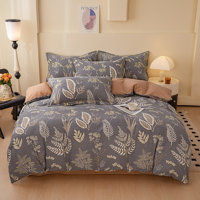 博弈家纺 2025新款100%加厚全棉纯棉四件套喷气磨毛四件套-礼盒装 花枝漫漫