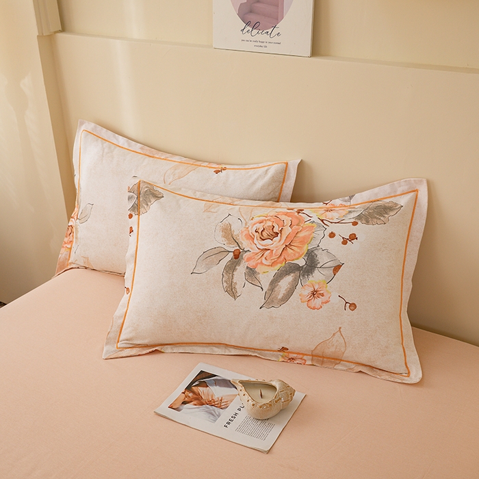 91家纺网 家纺一手货源 找家纺 博弈家纺 2025新款100%加厚全棉纯棉四件套喷气磨毛四件套-礼盒装 轻盈花语