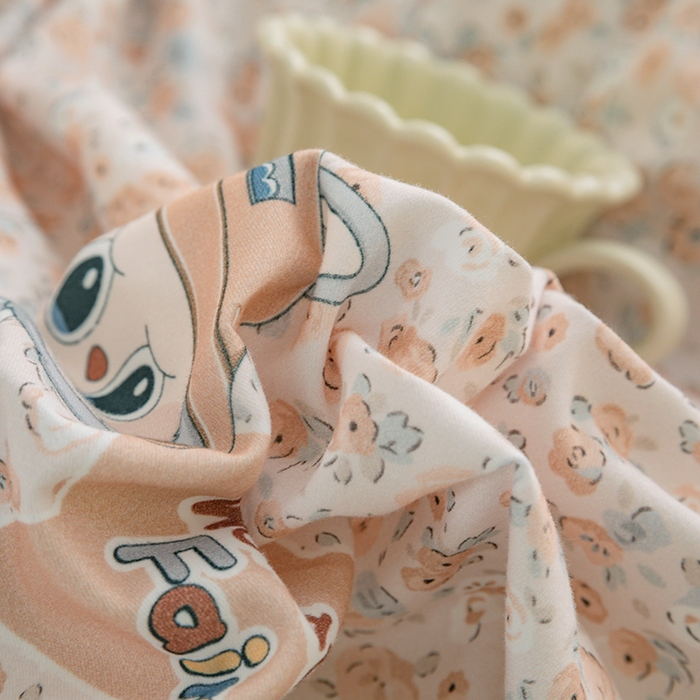 91家纺网 家纺一手货源 找家纺 博弈家纺 2025新款100%加厚全棉纯棉四件套喷气磨毛四件套-礼盒装 时尚布偶