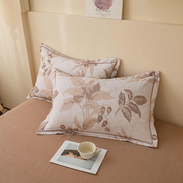 91家纺网 家纺一手货源 找家纺 博弈家纺 2025新款100%加厚全棉纯棉四件套喷气磨毛四件套-礼盒装 叶影摇香