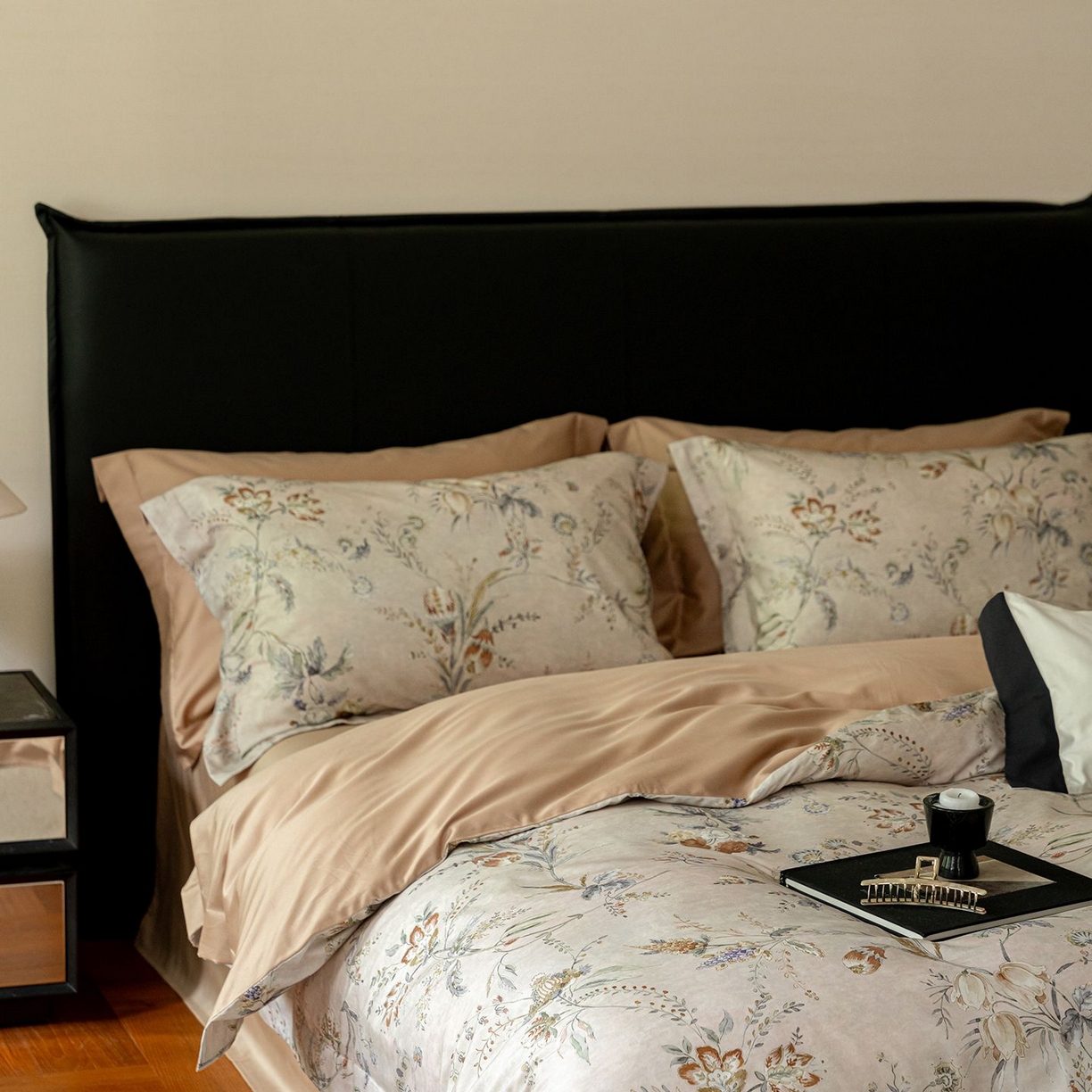 91家纺网 家纺一手货源 找家纺 （总）黛舒家居 2025新款天丝棉磨毛花卉四件套