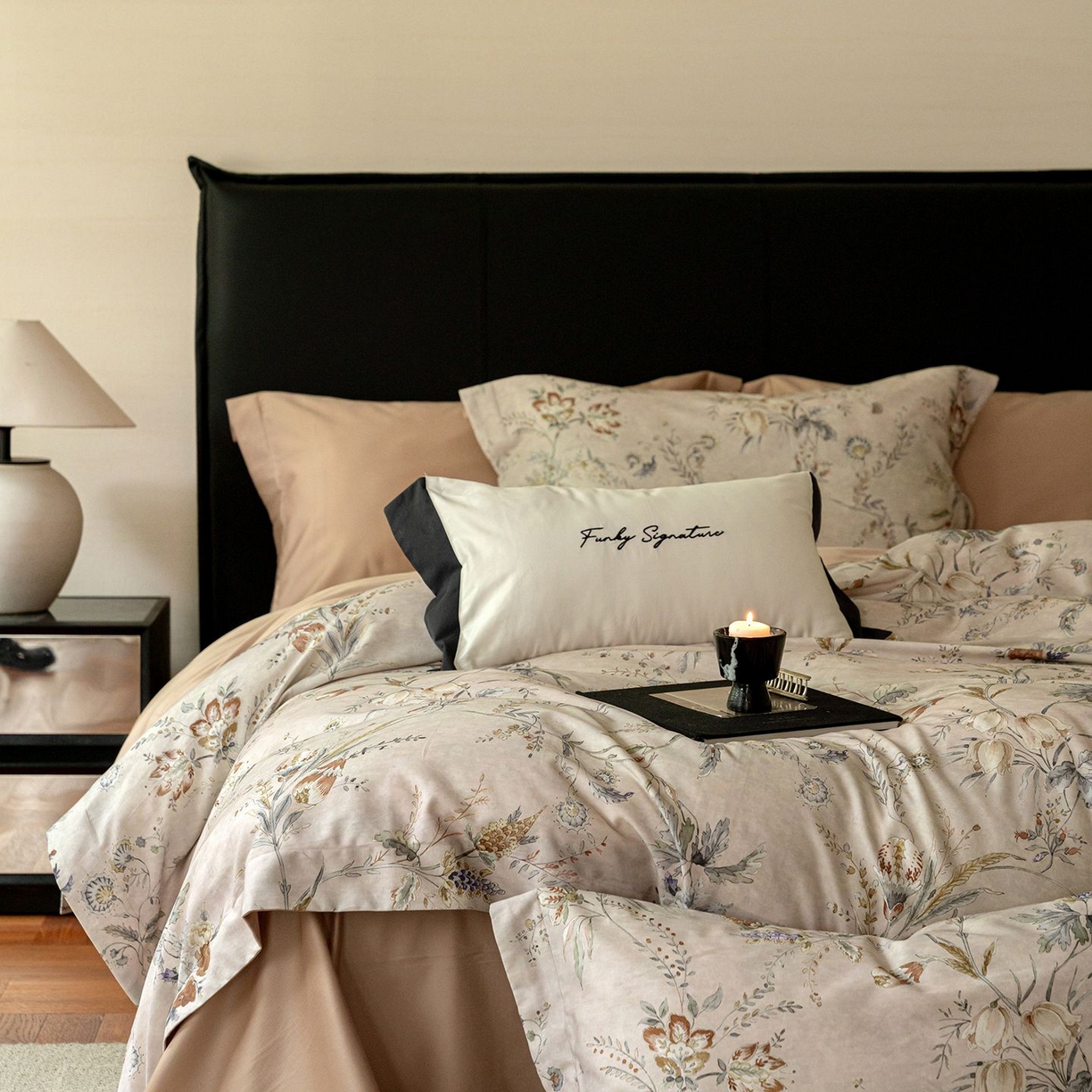 91家纺网 家纺一手货源 找家纺 （总）黛舒家居 2025新款天丝棉磨毛花卉四件套