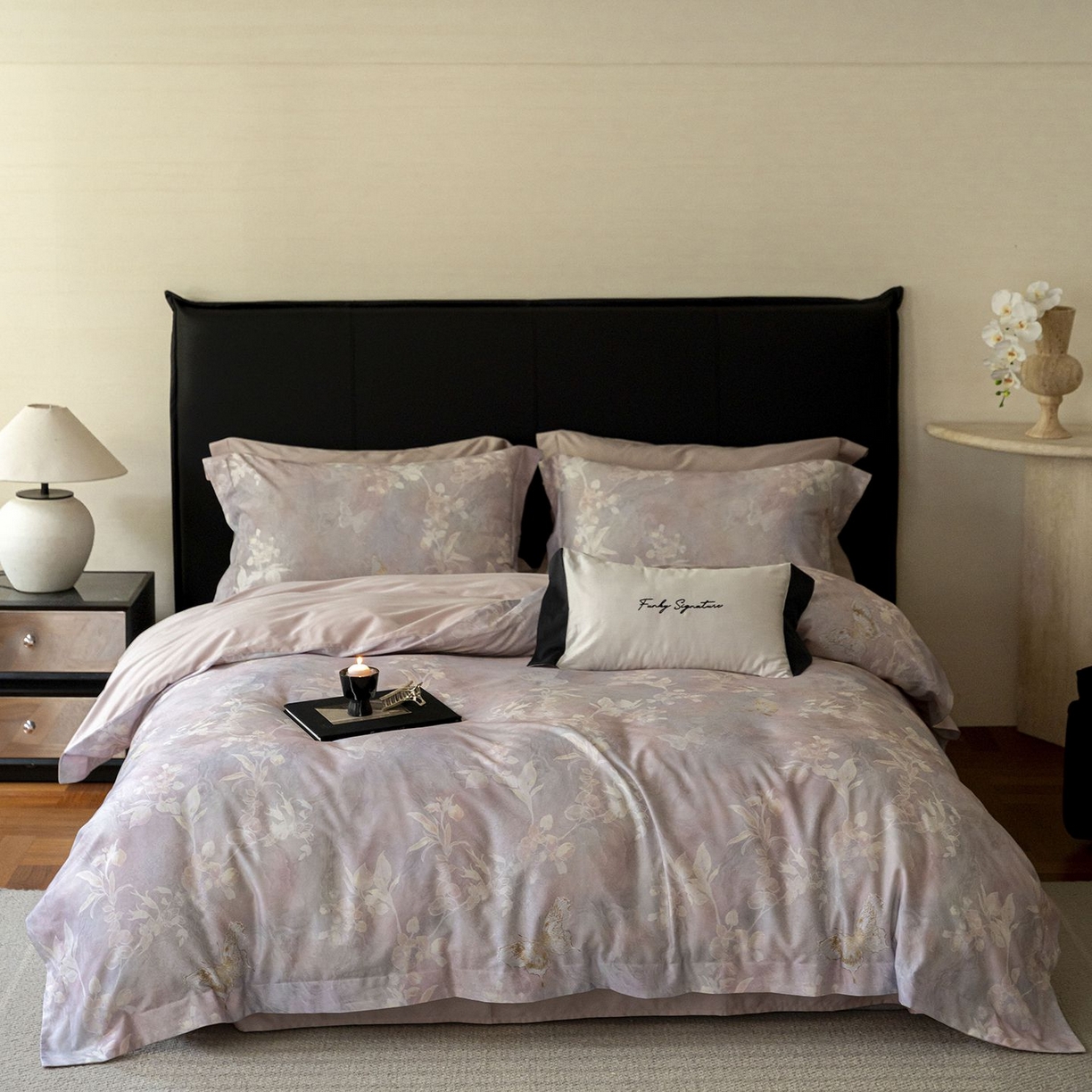 91家纺网 家纺一手货源 找家纺 （总）黛舒家居 2025新款天丝棉磨毛花卉四件套